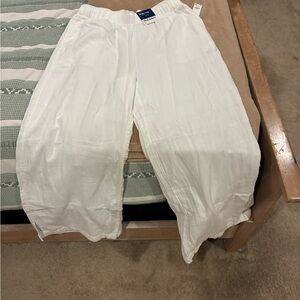 Old Navy High-Rise White Wide-Leg Pants